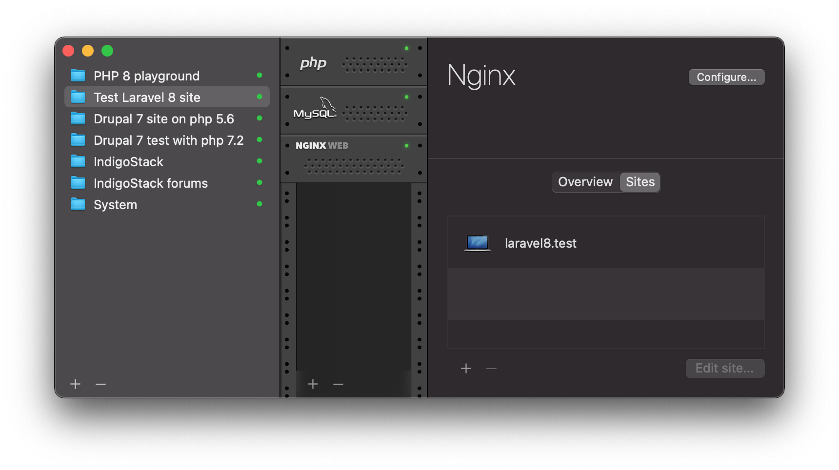 Indigo app screenshot